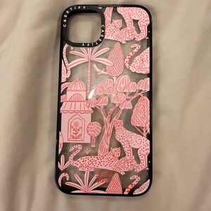 Casetify iPhone 15 Plus - Pink Jungle Print Clear iPhone Case